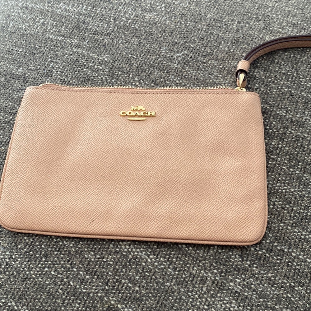 Tan Coach Wristlet lightly used